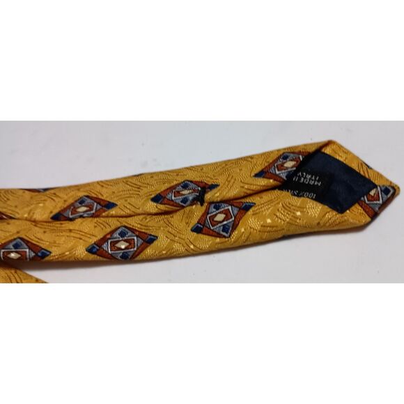 JOS A. BANKS, Yellow Tie with Diamond Abstract Pattern - Picture 4 of 4